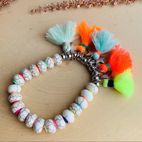 Colorful beaded natural stone bracelet - Picture 3 of 4